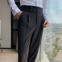 Load image into Gallery viewer, High Waisted Slim-fit Trousers