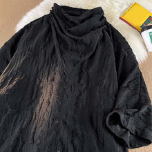 Load image into Gallery viewer, Hollow Out Hole Pile Collar Short Sleeve Top