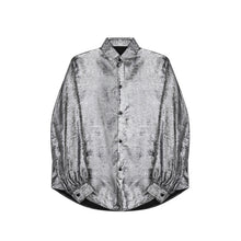 Load image into Gallery viewer, Reflective Draped Long Sleeve Shirt