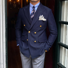 Load image into Gallery viewer, Double-Breasted Solid Blazer