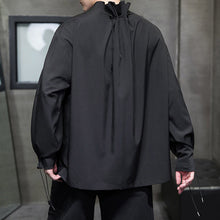 Load image into Gallery viewer, Drawstring Half Turtleneck Long Sleeve T-shirt