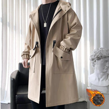 Load image into Gallery viewer, Hooded Loose Mid-length Windbreaker Jacket