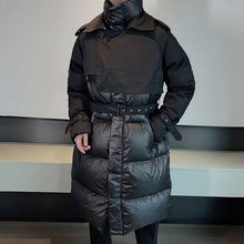 Load image into Gallery viewer, Winter Patchwork Design Long Down Coat