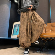 Load image into Gallery viewer, Retro Jacquard Cropped Wide-leg Pants