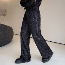 Load image into Gallery viewer, Sequined Fringed V-neck Shirt and Pants Suit

