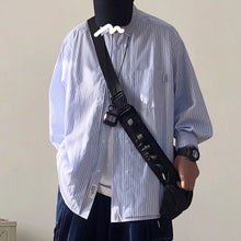 Load image into Gallery viewer, Japanese Fake Two-piece Striped Long-sleeved Shirt