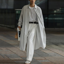 Load image into Gallery viewer, Japanese Retro Striped Knee-length Shirt