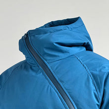 Load image into Gallery viewer, Diagonal Zipper Hooded Cotton-padded Jacket