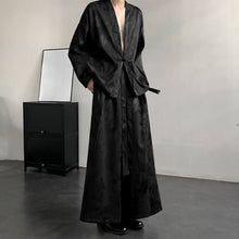 Load image into Gallery viewer, Dark Dragon Pattern Loose-fitting Hanfu Taoist Robe Cardigan Culottes