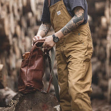 Load image into Gallery viewer, Retro Khaki Classic Overalls