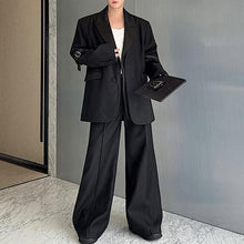 Load image into Gallery viewer, Retro Detachable Tie Sleeves Suit Wide-leg Trousers Two-piece Suit
