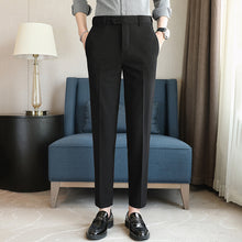 Load image into Gallery viewer, Elastic Waist Slim Fit Suit Trousers