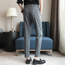 Load image into Gallery viewer, Elastic Waist Slim Fit Suit Trousers