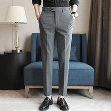 Load image into Gallery viewer, Elastic Waist Slim Fit Suit Trousers