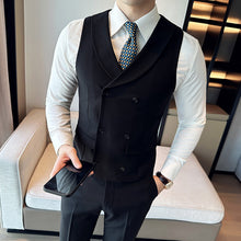 Load image into Gallery viewer, Double-breasted Slim-fit Suit Vest