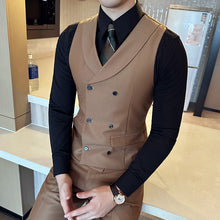 Load image into Gallery viewer, Double-breasted Slim-fit Suit Vest