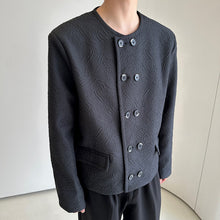 Load image into Gallery viewer, Pleated Crew Neck Textured Short Jacket