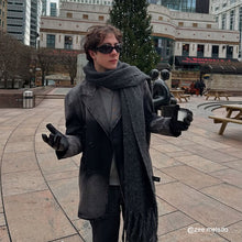 Load image into Gallery viewer, Retro Gradient Large Lapel Denim Suit Wide Leg Suit