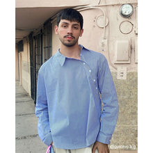 Load image into Gallery viewer, Blue Striped Loose Fit Shirt