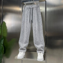 Load image into Gallery viewer, Jacquard-knit Chenille Loose Straight-leg Trousers