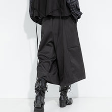 Load image into Gallery viewer, Women's Large Pockets Elastic-waist Draped Loose Cropped Wide-leg Culottes