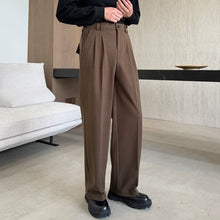Load image into Gallery viewer, Pleated Straight-leg Woolen Loose Trousers