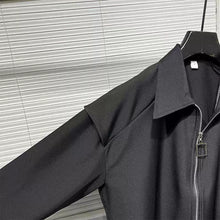Load image into Gallery viewer, Fake Two Piece Loose Zipper Simple Shirt