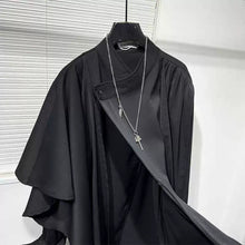 Load image into Gallery viewer, Dark Irregular Patchwork Loose Shirt Men's Fake Two-Piece Shirt