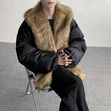 Load image into Gallery viewer, American Retro Detachable Scarf Cotton Jacket