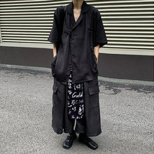 Load image into Gallery viewer, Women Calligraphy Print Corduroy Wide Leg Pants