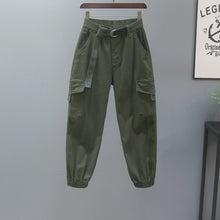 Load image into Gallery viewer, Elastic Waist Casual Denim Loose Cuff Harem Pants