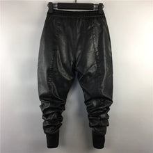 Load image into Gallery viewer, Faux Leather Plus Velvet Thickened Small Cuffs Skinny Pants