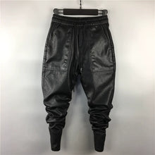 Load image into Gallery viewer, Faux Leather Plus Velvet Thickened Small Cuffs Skinny Pants