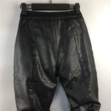 Load image into Gallery viewer, Faux Leather Plus Velvet Thickened Small Cuffs Skinny Pants