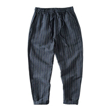 Load image into Gallery viewer, Cotton and Linen Striped Pants