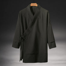 Load image into Gallery viewer, Dark Fake Two Piece Slanted Placket Cardigan
