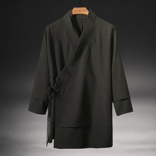 Load image into Gallery viewer, Dark Fake Two Piece Slanted Placket Cardigan