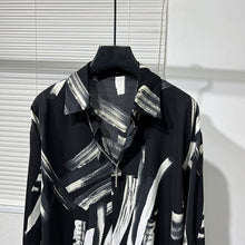 Load image into Gallery viewer, Loose Irregular Printed Casual Long-sleeved Shirt