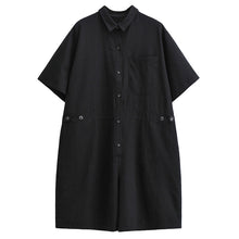 Load image into Gallery viewer, Button Short Sleeve Shirt Jumpsuit
