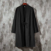 Load image into Gallery viewer, Printed Zen Cloak Linen Cape Coat