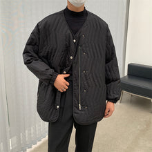 Load image into Gallery viewer, Winter Solid Color Vertical Pattern Cotton Coat