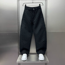 Load image into Gallery viewer, Diamond-patterned Casual Loose Straight Wide-leg Pants