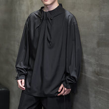 Load image into Gallery viewer, Drawstring Half Turtleneck Long Sleeve T-shirt