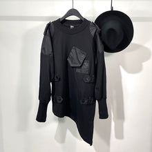 Load image into Gallery viewer, Irregular Stitching Workwear Long-sleeved Sweatshirt