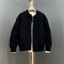 Load image into Gallery viewer, Casual Patchwork Fake Two-piece Knitted Cardigan