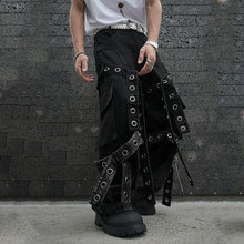 Load image into Gallery viewer, Heavy Pleated Patchwork Loose Drape Jeans