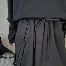 Load image into Gallery viewer, Black Wide Leg Skirt Pants
