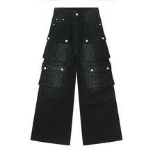 Load image into Gallery viewer, Multi-pocket Wide-leg Cargo Jeans