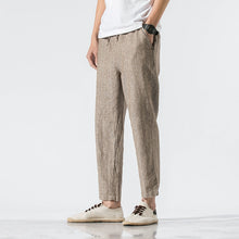 Load image into Gallery viewer, Cotton and Linen Striped Pants