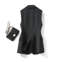 Load image into Gallery viewer, Black Slim Fit Suit Vest